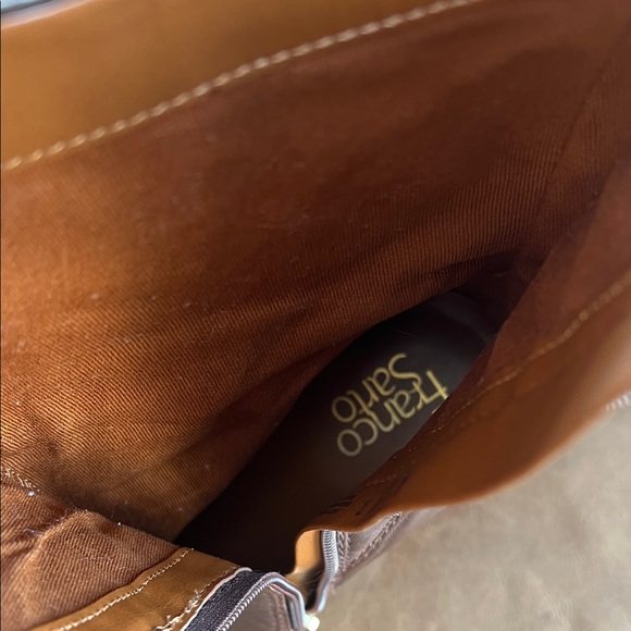 Franco Sarto Dark Brown Leather Heeled Boots - Picture 2 of 4